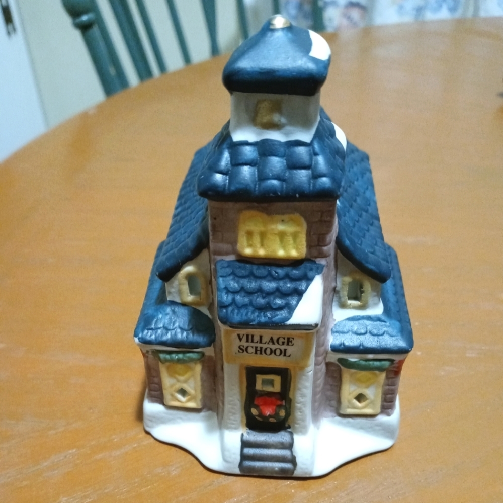 Village School Candle Holder